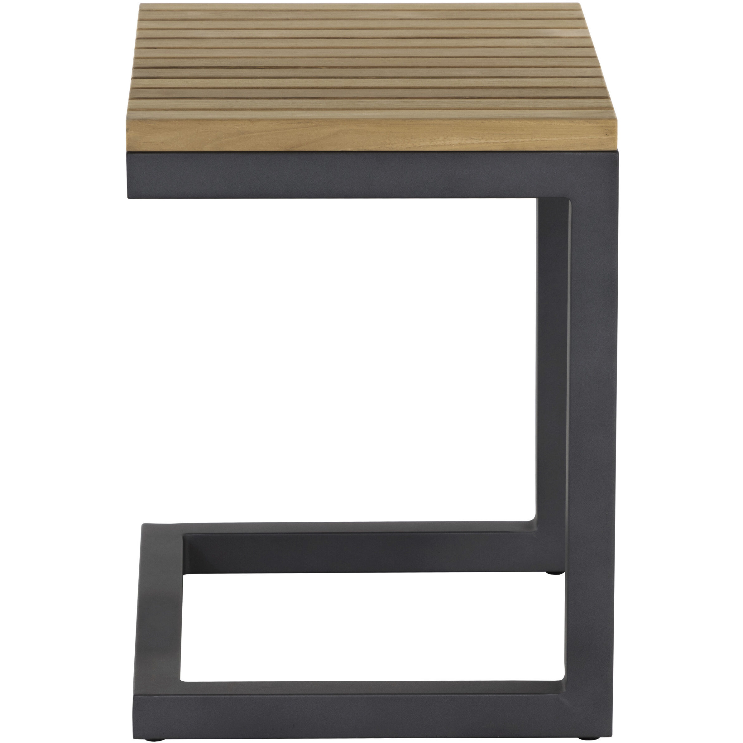 Geneve 21 X 21 inch Natural / Dark Grey Outdoor End Table, C-Shaped
